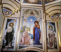 Mural painting, mural painting of church, icon, iconostasis, restoration, fresco, mosaic picture, Art Studio, Art School, design, building